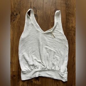 Anthropologie Cream Textured Top